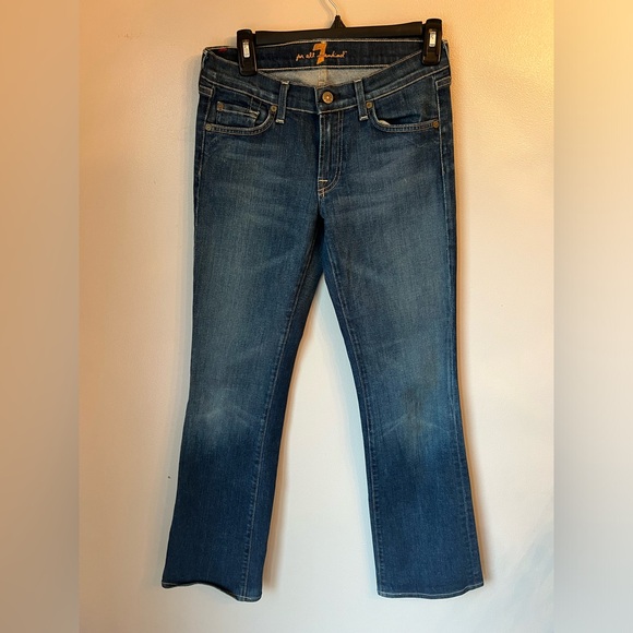 GUC 7 for All Mankind Bootcut Blue Jeans Size 28 - Picture 2 of 9